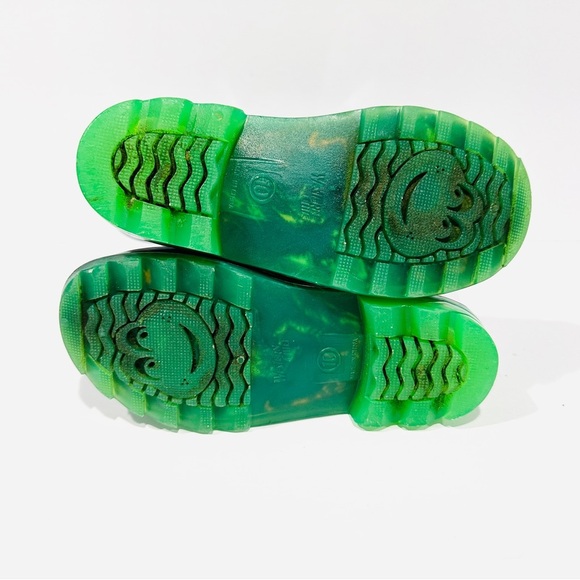 Western Chief Blue Green Dinosaur Friends Kids Toddlers Light Up Rain Boots - Picture 7 of 8